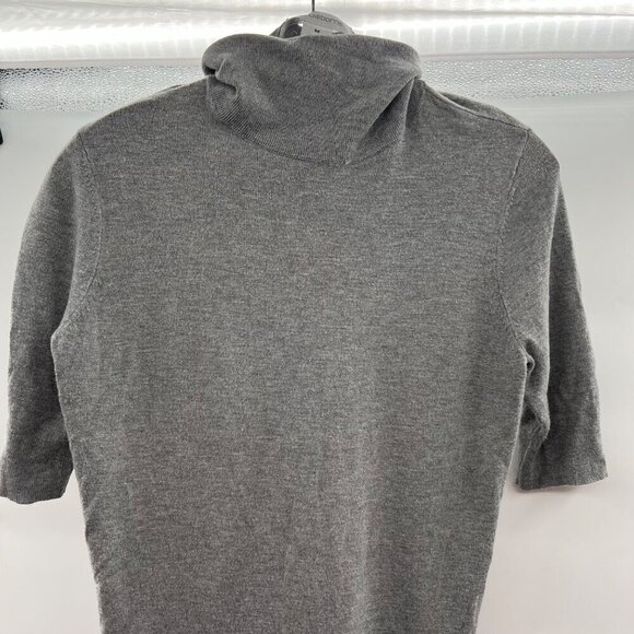 Liz Claiborne Women's Mock Neck Short Sleeve Sweater Gray Size Medium - Picture 3 of 8